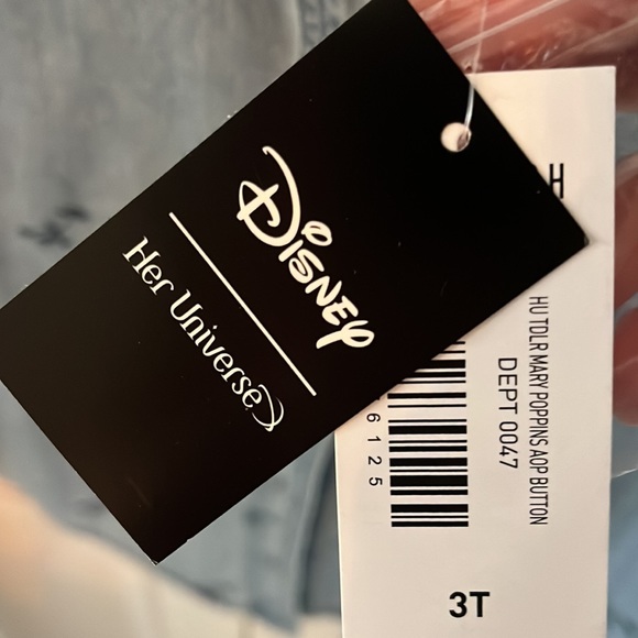 Disney Practically perfect button Jean shirt NWT  3T - Picture 6 of 8